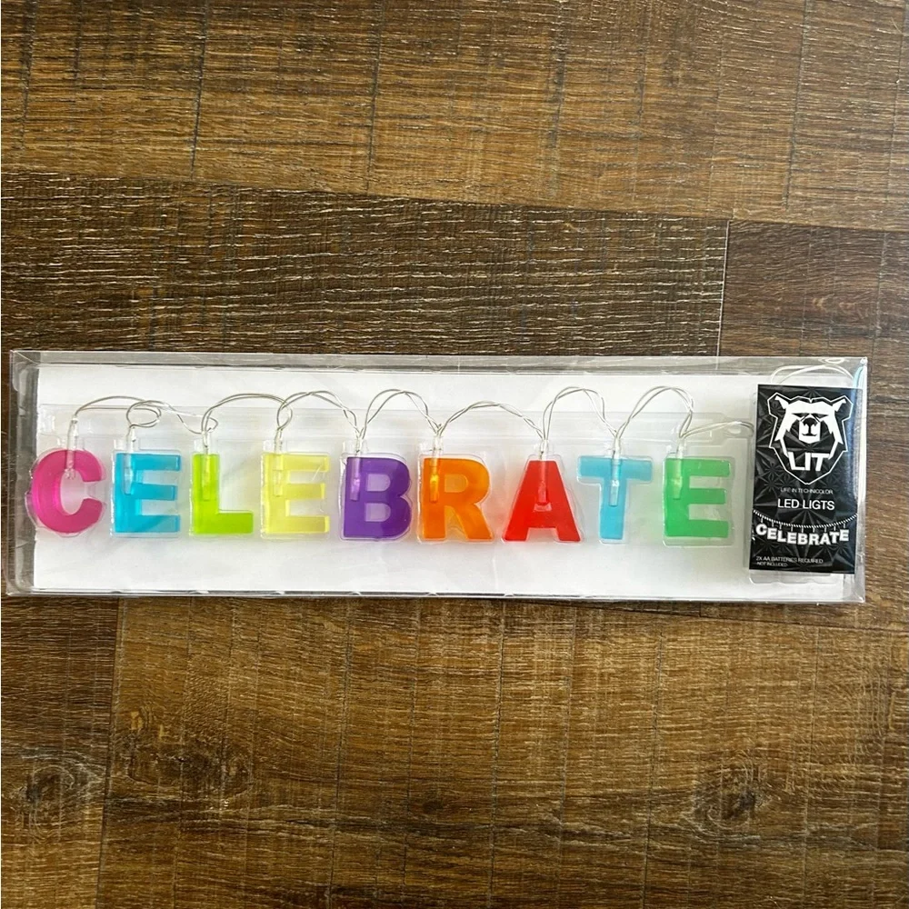 CELEBRATE string lights